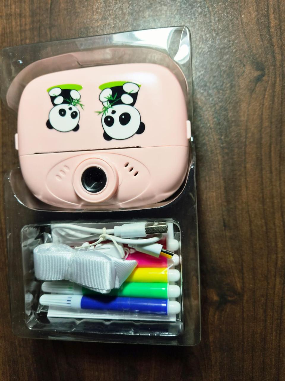 Kids Panda Instant Print Camera – front with panda design